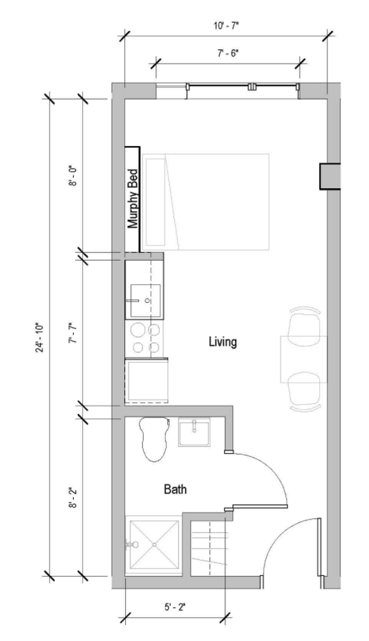 A Floor Plan A Floor Plan at Nomad Apartments, Oregon, 97217